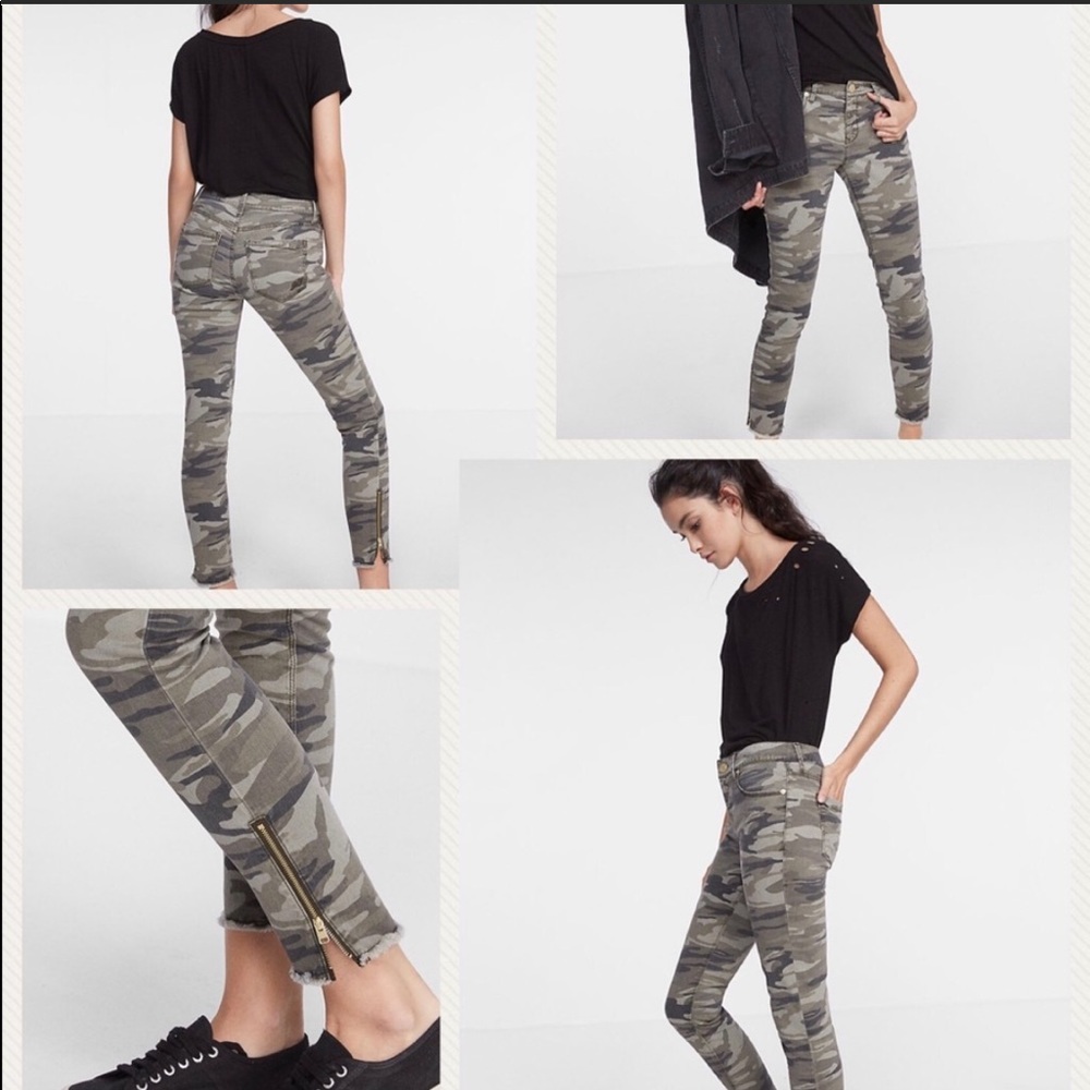 Express Denim camouflage leggings
